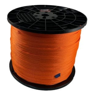 Cajun Tie Downs 1/2″ Red Polyester Pull Tape – 1,200 Lb Capacity, Pull Line