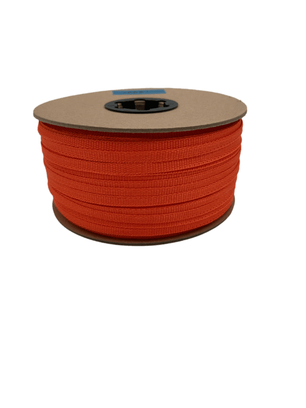 Orange polypropylene webbing